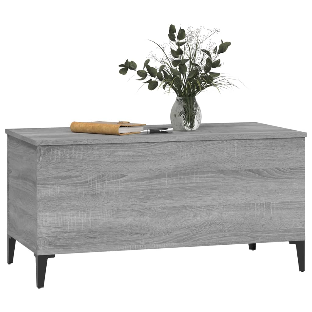 Couchtisch Grau Sonoma 90x44,5x45 cm Holzwerkstoff - Pazzar.ch