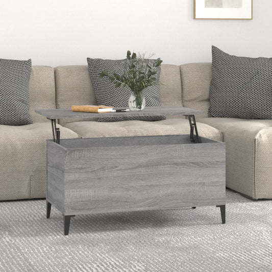 Couchtisch Grau Sonoma 90x44,5x45 cm Holzwerkstoff - Pazzar.ch
