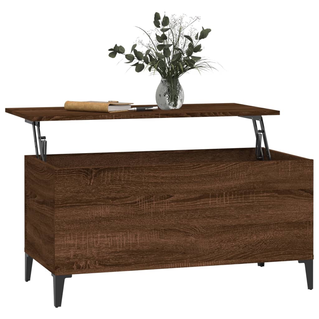 Couchtisch Braun Eichen-Optik 90x44,5x45 cm Holzwerkstoff - Pazzar.ch