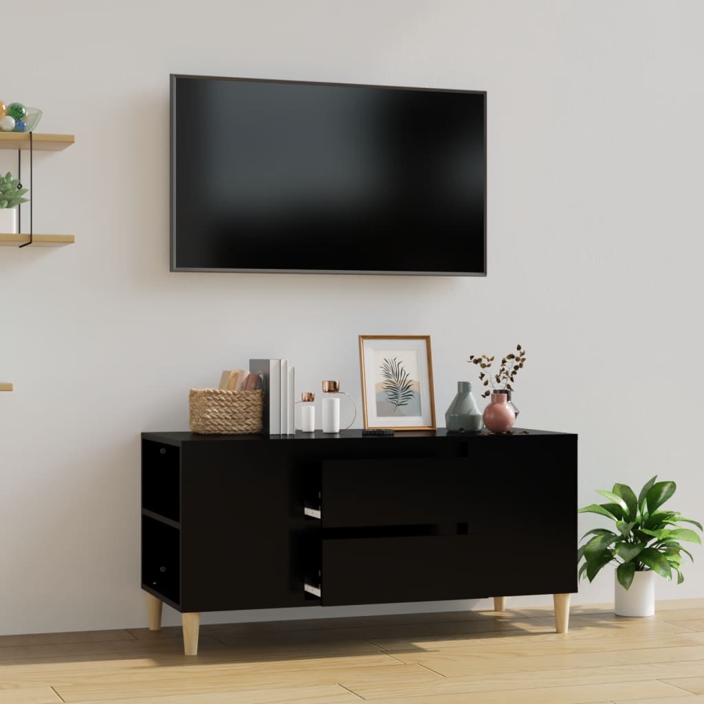 TV-Schrank Schwarz 102x44,5x50 cm Holzwerkstoff - Pazzar.ch
