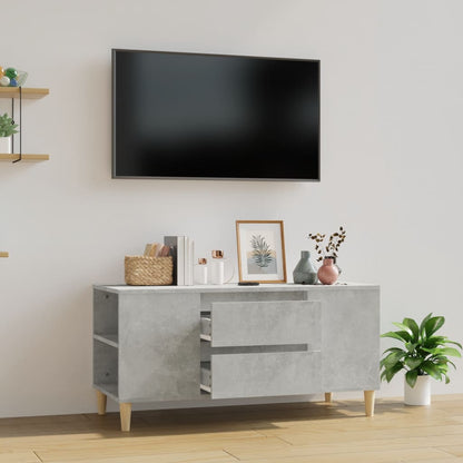 TV-Schrank Betongrau 102x44,5x50 cm Holzwerkstoff - Pazzar.ch