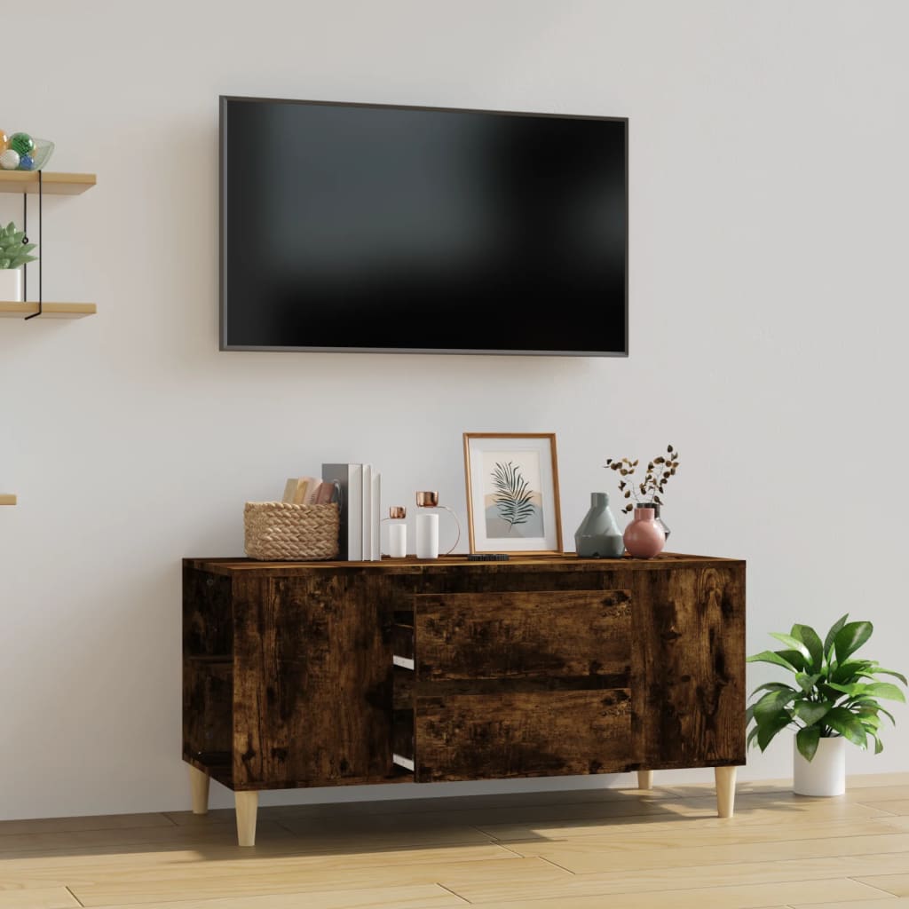 TV-Schrank Räuchereiche 102x44,5x50 cm Holzwerkstoff - Pazzar.ch