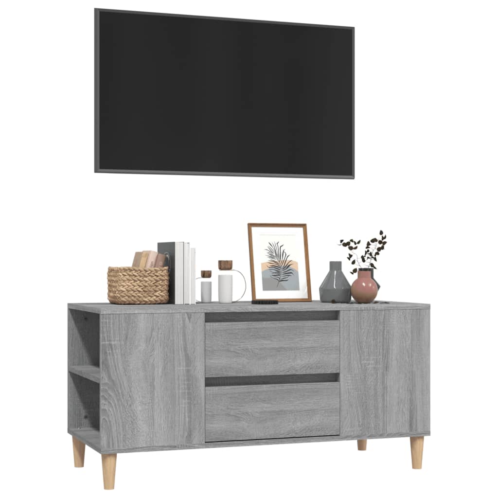 TV-Schrank Grau Sonoma 102x44,5x50 cm Holzwerkstoff - Pazzar.ch