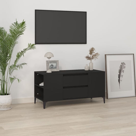 TV-Schrank Schwarz 102x44,5x50 cm Holzwerkstoff - Pazzar.ch