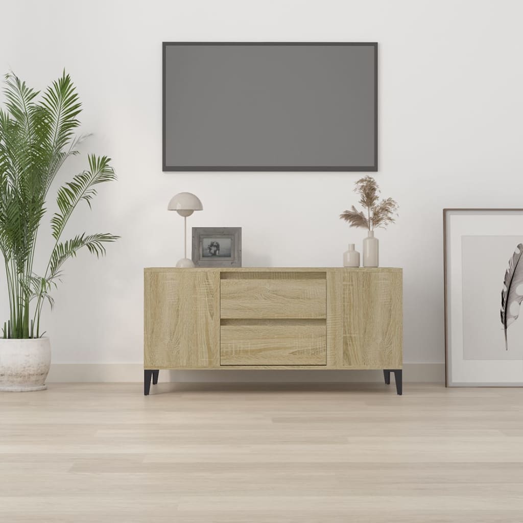 TV-Schrank Sonoma-Eiche 102x44,5x50 cm Holzwerkstoff - Pazzar.ch