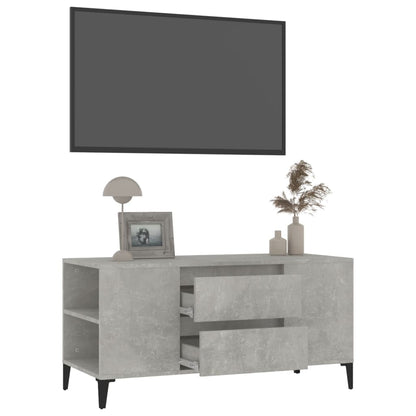 TV-Schrank Betongrau 102x44,5x50 cm Holzwerkstoff - Pazzar.ch