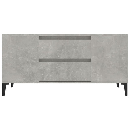 TV-Schrank Betongrau 102x44,5x50 cm Holzwerkstoff - Pazzar.ch