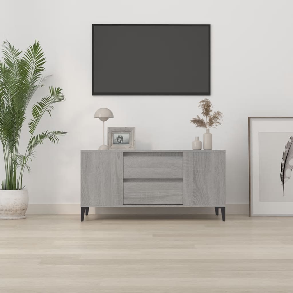 TV-Schrank Grau Sonoma 102x44,5x50 cm Holzwerkstoff - Pazzar.ch