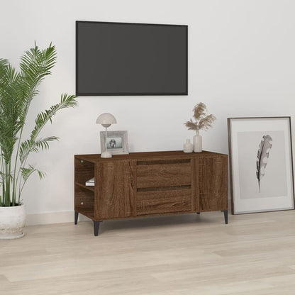 TV-Schrank Braun Eichen-Optik 102x44,5x50 cm Holzwerkstoff - Pazzar.ch
