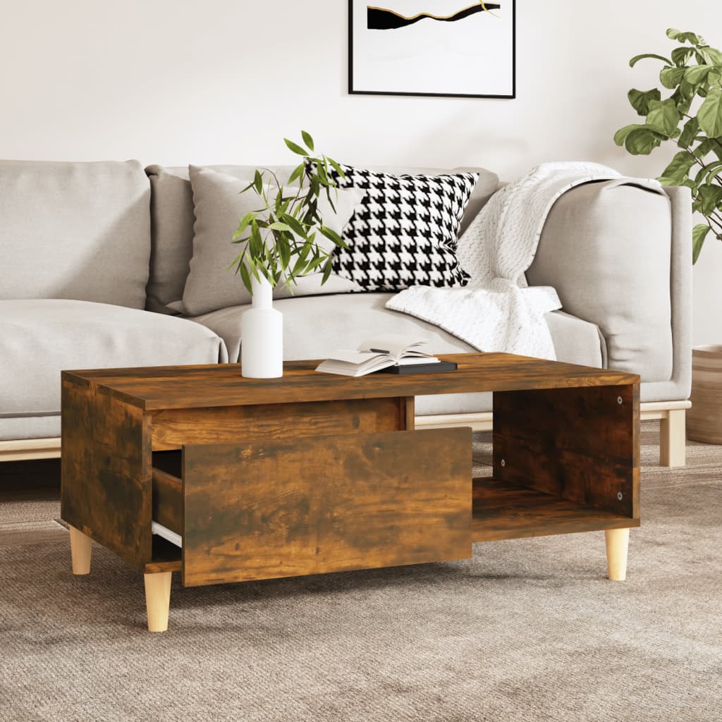 Couchtisch Räuchereiche 90x50x36,5 cm Holzwerkstoff - Pazzar.ch