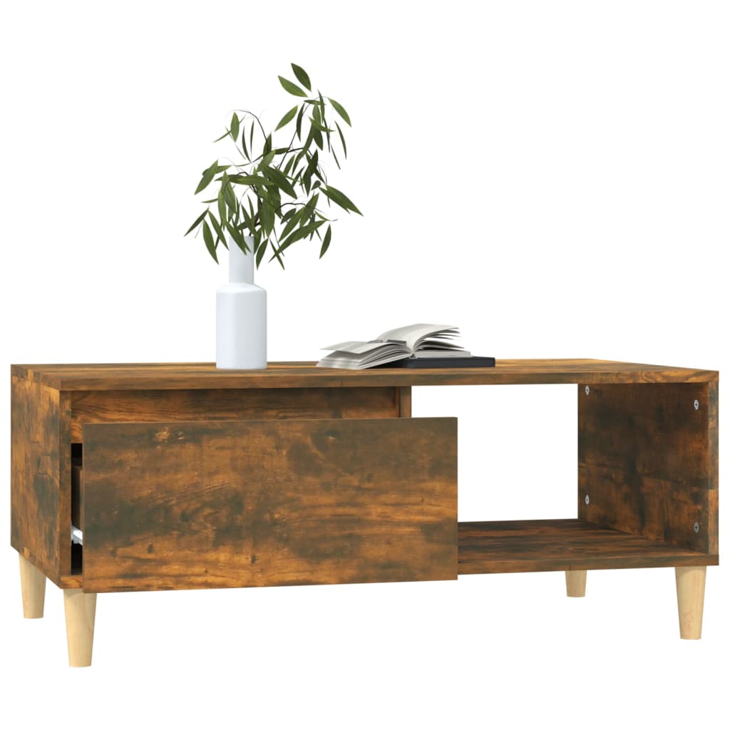 Couchtisch Räuchereiche 90x50x36,5 cm Holzwerkstoff - Pazzar.ch
