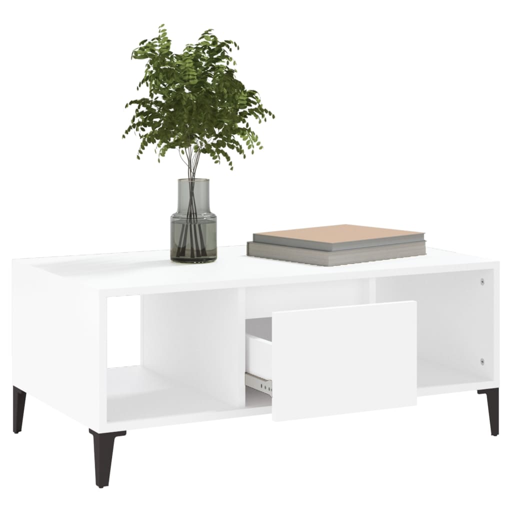 Couchtisch Weiß 90x50x36,5 cm Holzwerkstoff - Pazzar.ch
