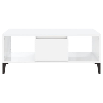 Couchtisch Hochglanz-Weiß 90x50x36,5 cm Holzwerkstoff - Pazzar.ch