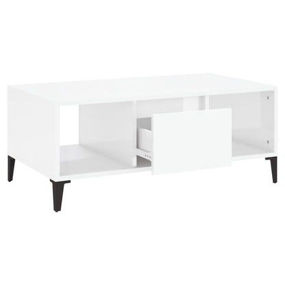 Couchtisch Hochglanz-Weiß 90x50x36,5 cm Holzwerkstoff - Pazzar.ch