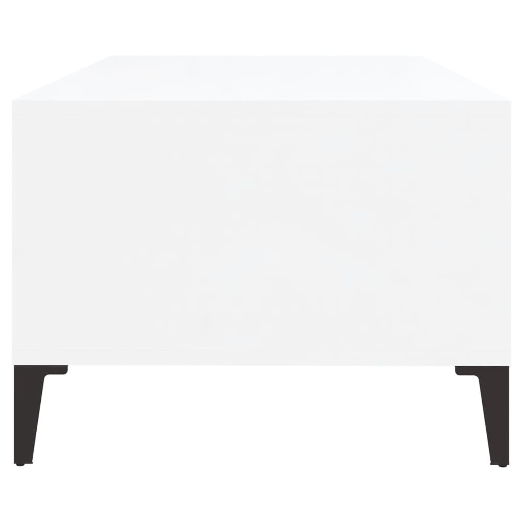 Couchtisch Hochglanz-Weiß 90x50x36,5 cm Holzwerkstoff - Pazzar.ch