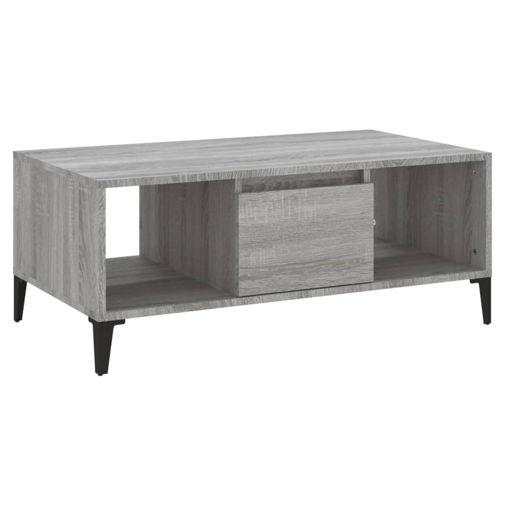 Couchtisch Grau Sonoma 90x50x36,5 cm Holzwerkstoff - Pazzar.ch