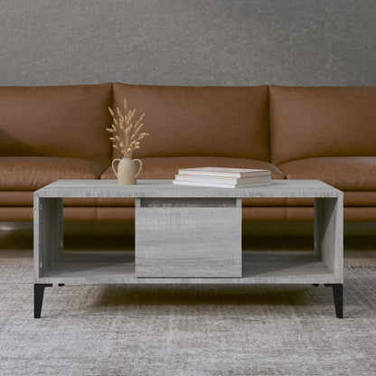 Couchtisch Grau Sonoma 90x50x36,5 cm Holzwerkstoff - Pazzar.ch