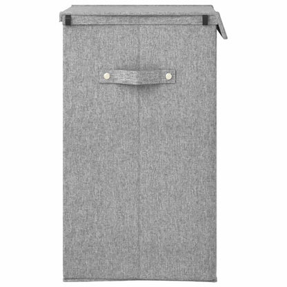 Faltbarer Wäschekorb Grau 51x34,5x59 cm Leinenimitat Stoff - Pazzar.ch