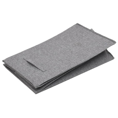 Faltbarer Wäschekorb Grau 51x34,5x59 cm Leinenimitat Stoff - Pazzar.ch