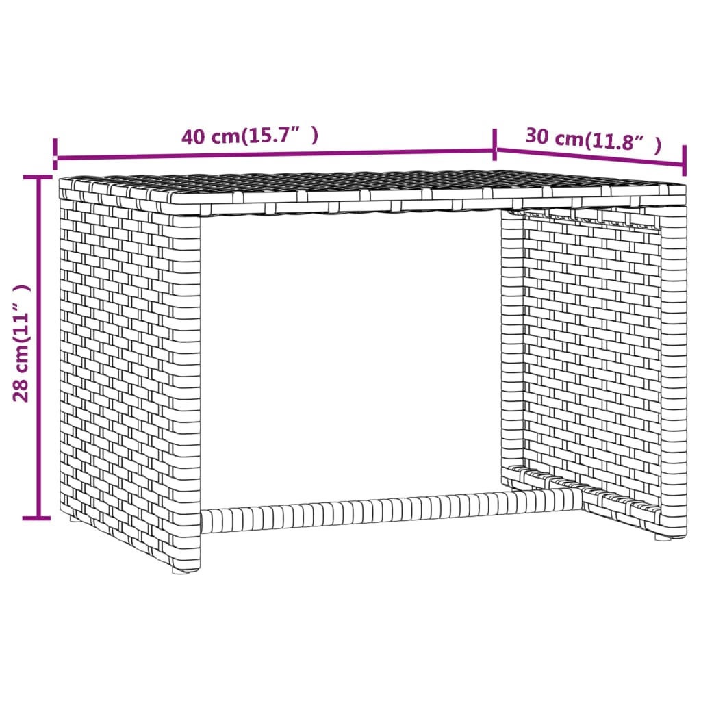 Sonnenliege 1 Stk. mit Tisch Grau Poly Rattan - Pazzar.ch