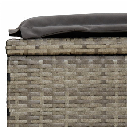2-Personen-Sonnenliege mit Dach Grau 211x112x140 Poly Rattan - Pazzar.ch