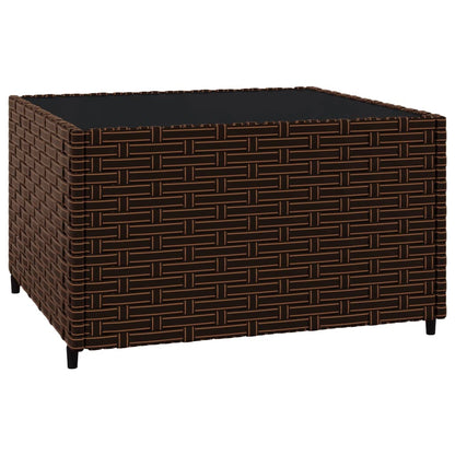 3-tlg. Garten-Lounge-Set mit Kissen Braun Poly Rattan - Pazzar.ch