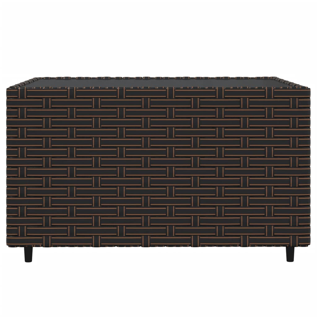 4-tlg. Garten-Lounge-Set mit Kissen Braun Poly Rattan - Pazzar.ch