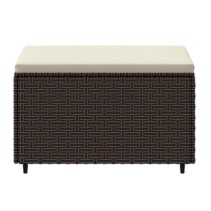 Gartenhocker mit Kissen 2 Stk. Braun Poly Rattan - Pazzar.ch