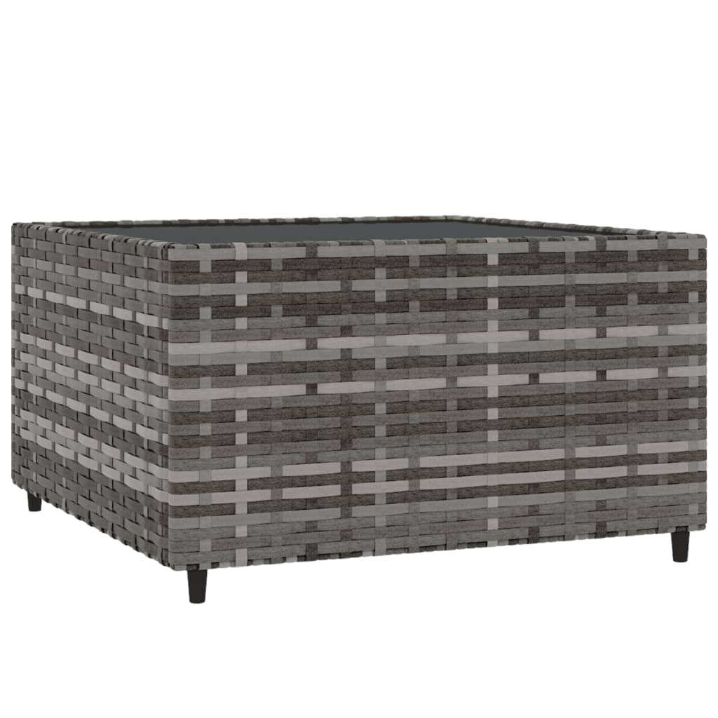 4-tlg. Garten-Lounge-Set mit Kissen Grau Poly Rattan - Pazzar.ch