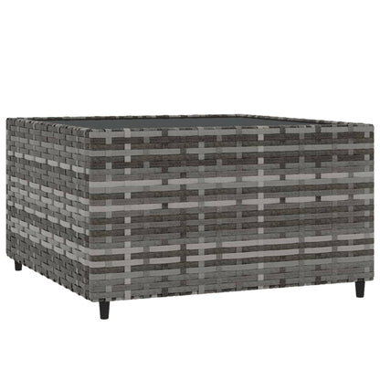 4-tlg. Garten-Lounge-Set mit Kissen Grau Poly Rattan - Pazzar.ch