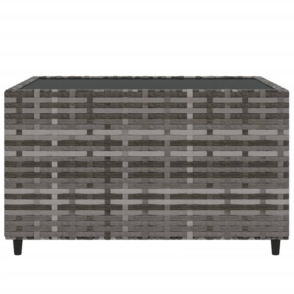 4-tlg. Garten-Lounge-Set mit Kissen Grau Poly Rattan - Pazzar.ch