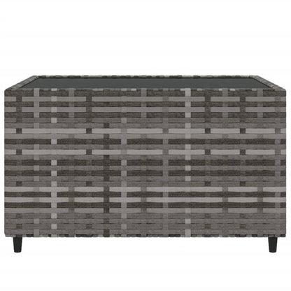 4-tlg. Garten-Lounge-Set mit Kissen Grau Poly Rattan - Pazzar.ch