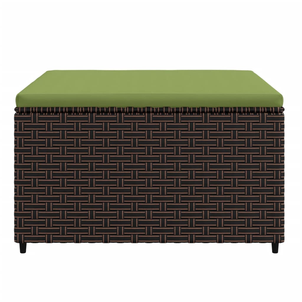 Gartenhocker mit Kissen 2 Stk. Braun Poly Rattan - Pazzar.ch