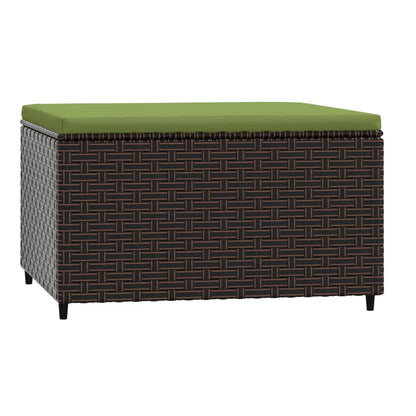Gartenhocker mit Kissen 2 Stk. Braun Poly Rattan - Pazzar.ch