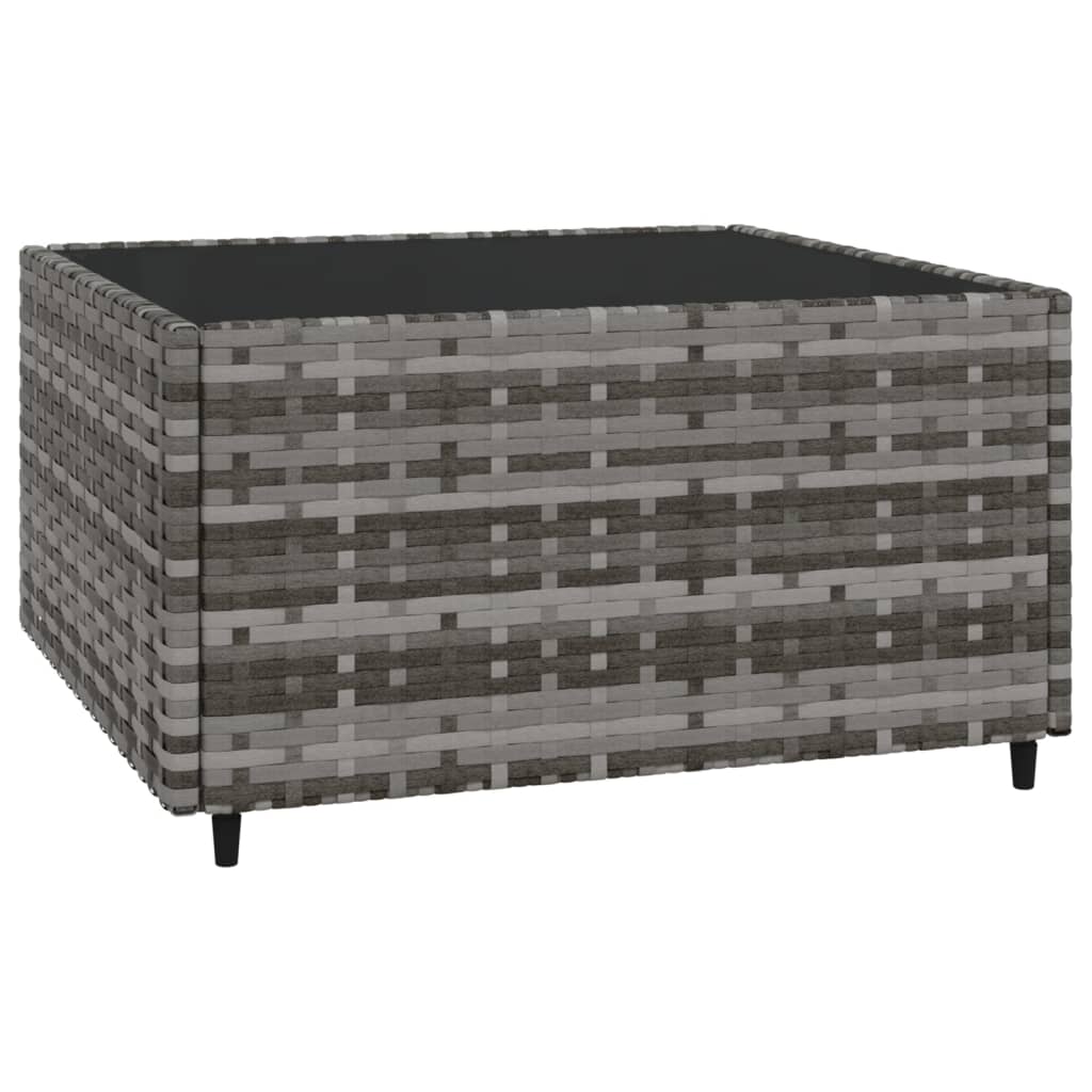 4-tlg. Garten-Lounge-Set mit Kissen Grau Poly Rattan - Pazzar.ch
