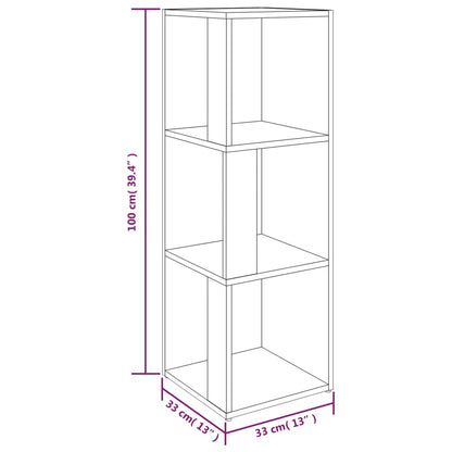 Eckregal Braun Eichen-Optik 33x33x100 cm Holzwerkstoff - Pazzar.ch