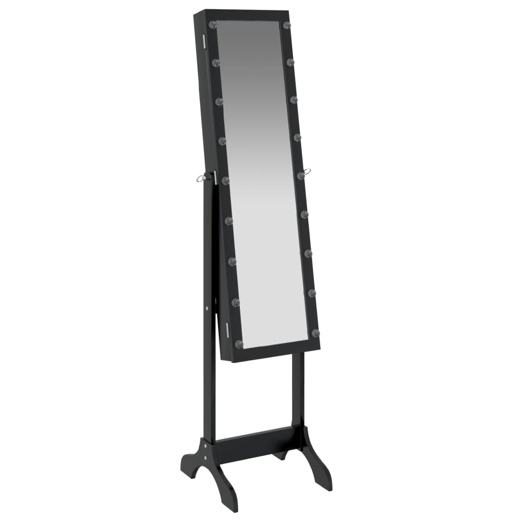 Standspiegel mit LED Schwarz 34x37x146 cm - Pazzar.ch