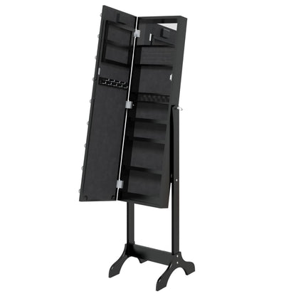 Standspiegel mit LED Schwarz 34x37x146 cm - Pazzar.ch