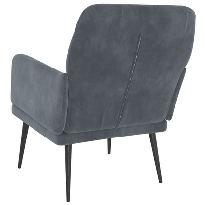 Sessel Dunkelgrau 62x79x79 cm Samt - Pazzar.ch