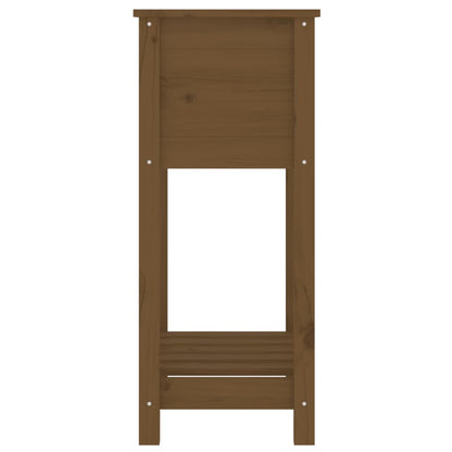 Pflanzkübel mit Ablage Honigbraun 54x34,5x81 cm Kiefernholz - Pazzar.ch