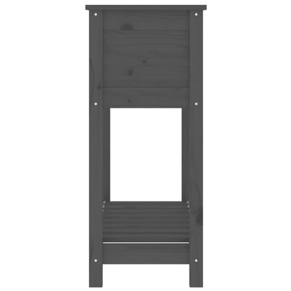 Pflanzkübel mit Ablage Grau 82,5x34,5x81 cm Massivholz Kiefer - Pazzar.ch