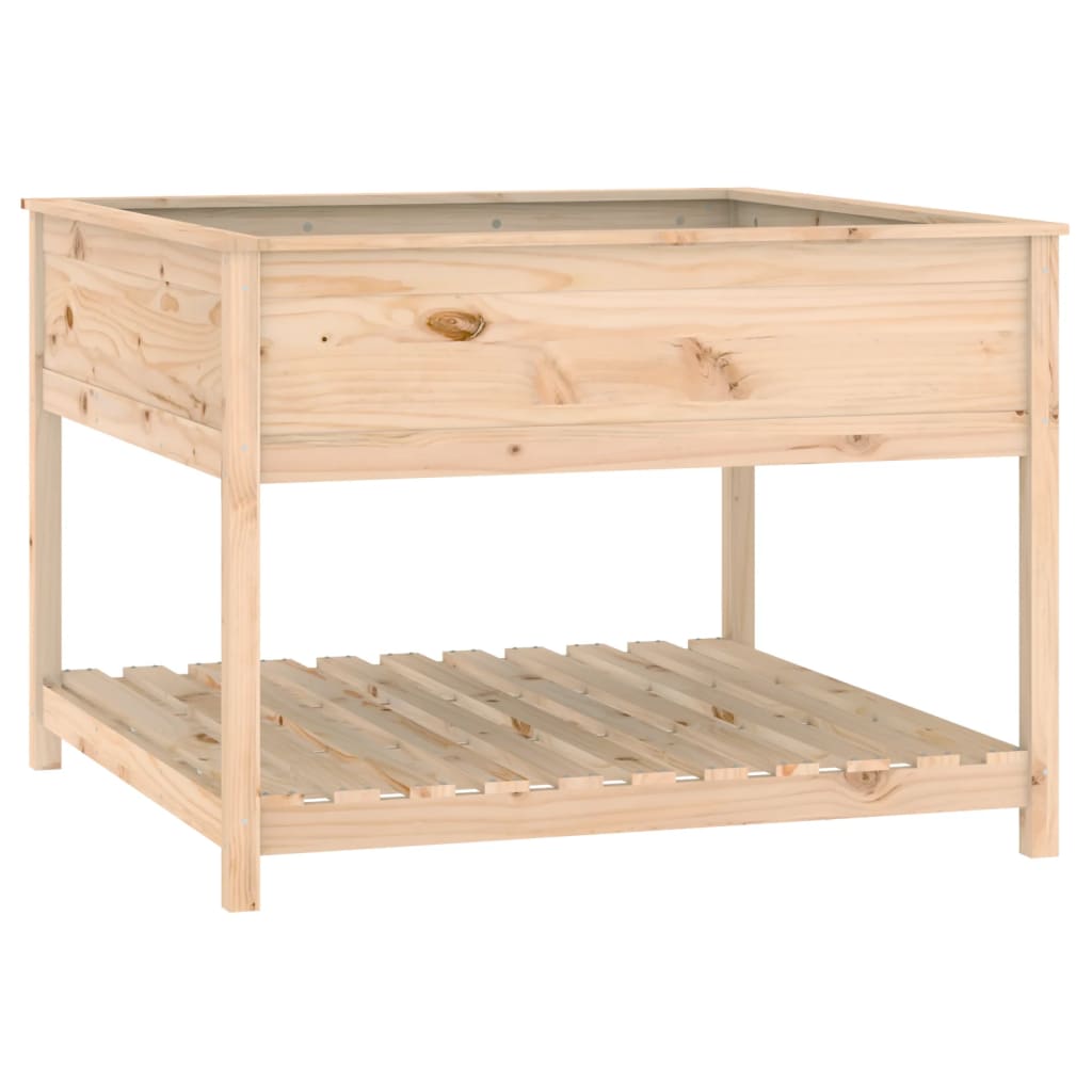Pflanzkübel mit Ablage 111,5x111,5x81 cm Massivholz Kiefer - Pazzar.ch