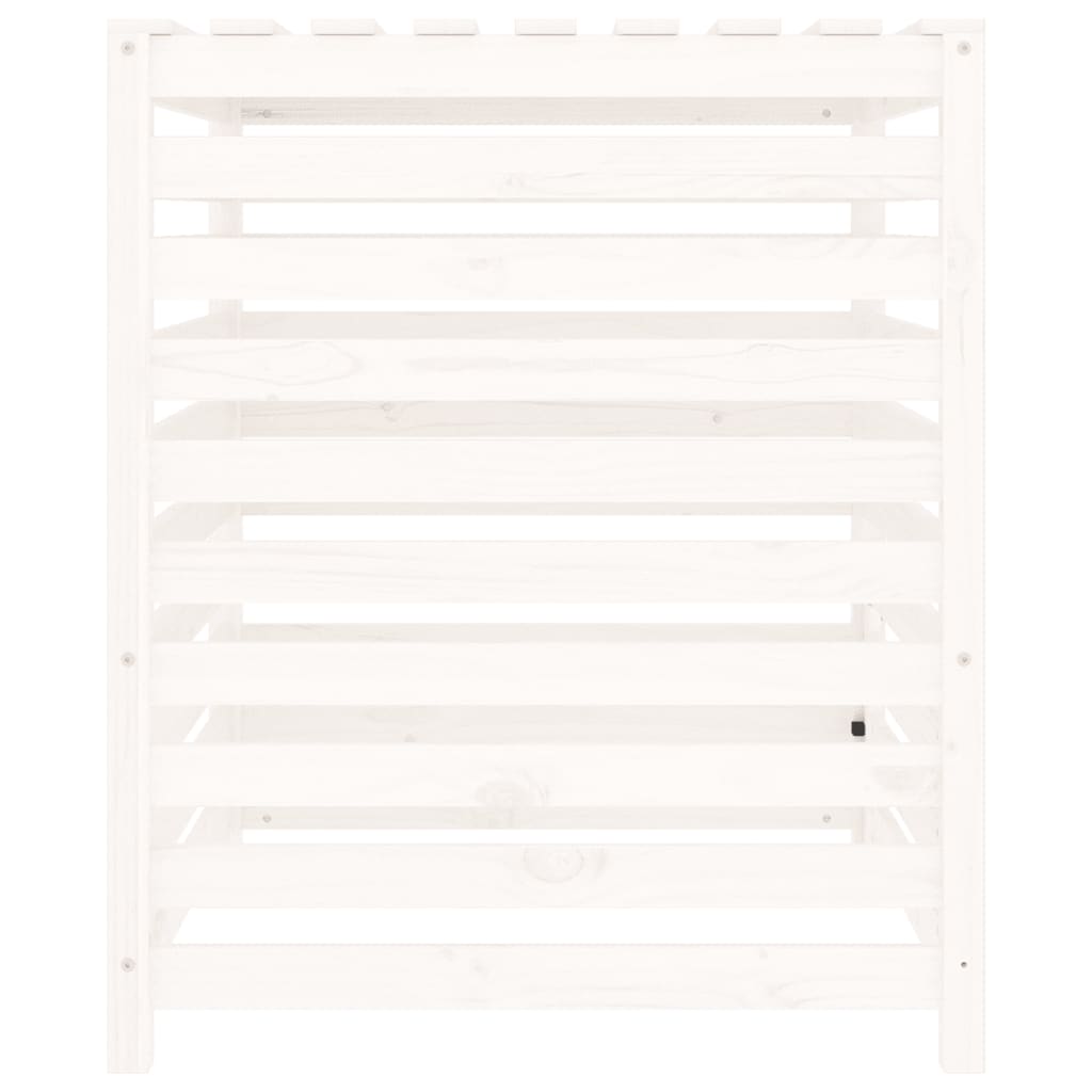 Komposter Weiß 82,5x82,5x99,5 cm Massivholz Kiefer - Pazzar.ch
