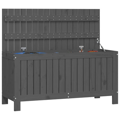 Gartentruhe Grau 108x42,5x54 cm Massivholz Kiefer - Pazzar.ch