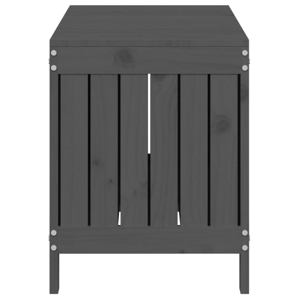 Gartentruhe Grau 108x42,5x54 cm Massivholz Kiefer - Pazzar.ch