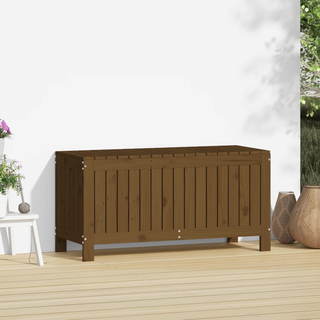 Gartentruhe Honigbraun 108x42,5x54 cm Massivholz Kiefer - Pazzar.ch