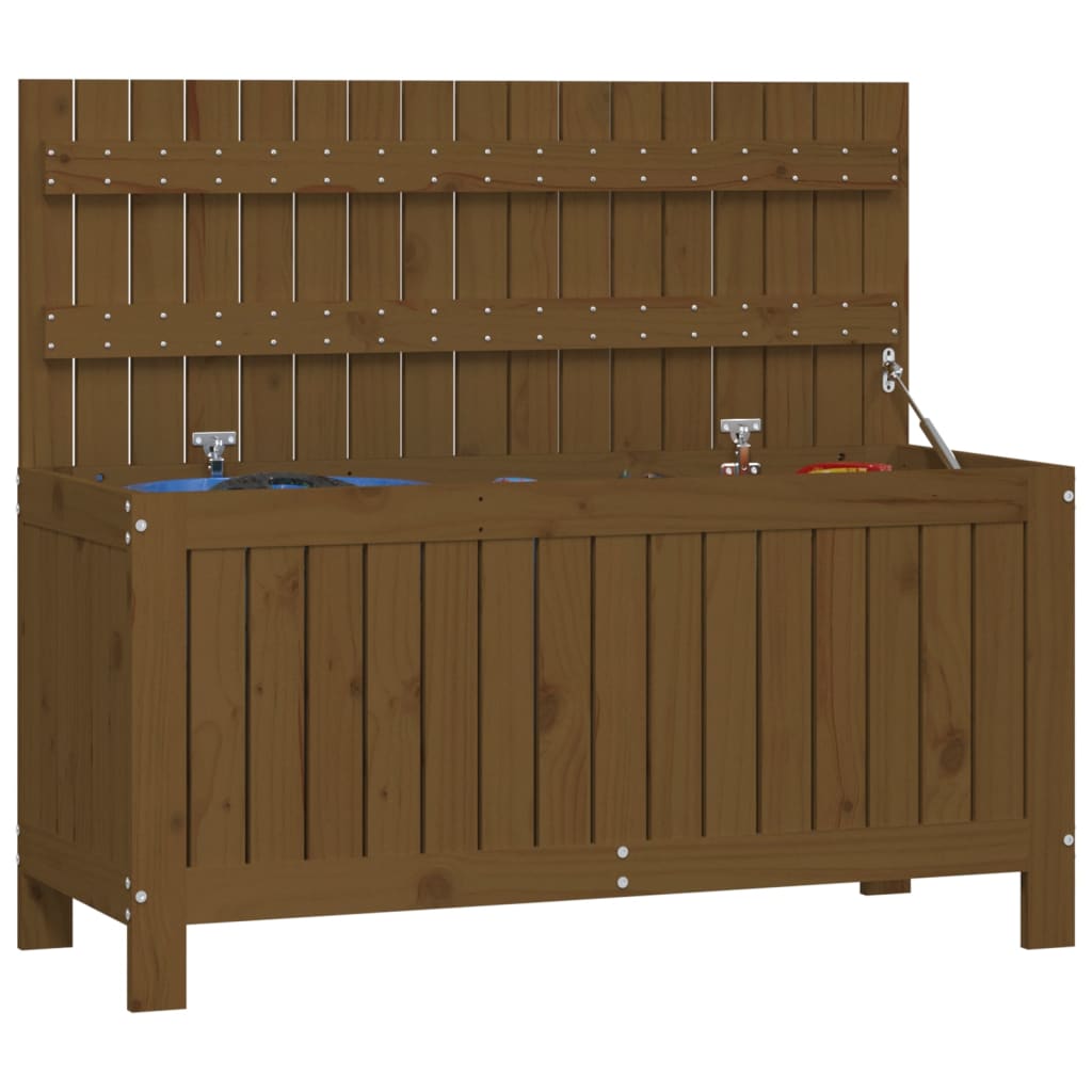 Gartentruhe Honigbraun 108x42,5x54 cm Massivholz Kiefer - Pazzar.ch
