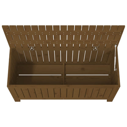 Gartentruhe Honigbraun 108x42,5x54 cm Massivholz Kiefer - Pazzar.ch