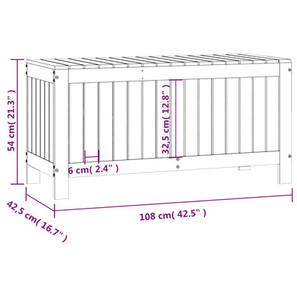 Gartentruhe Honigbraun 108x42,5x54 cm Massivholz Kiefer - Pazzar.ch
