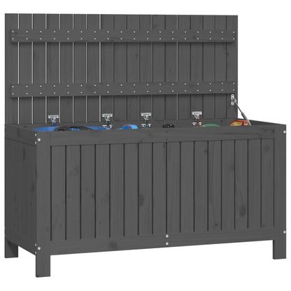 Gartentruhe Grau 115x49x60 cm Massivholz Kiefer - Pazzar.ch